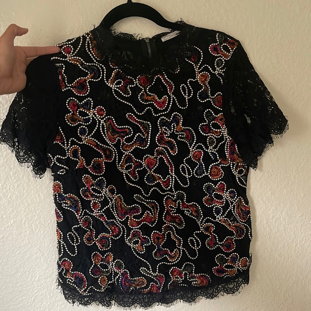Zara black lace top